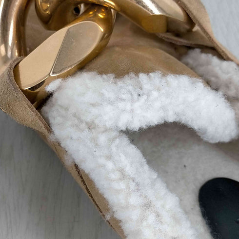 ジェイダブリューアンダーソン J.W.ANDERSON CHAIN LOAFERS チェーン装飾 スウェードボアローファー レディース 39