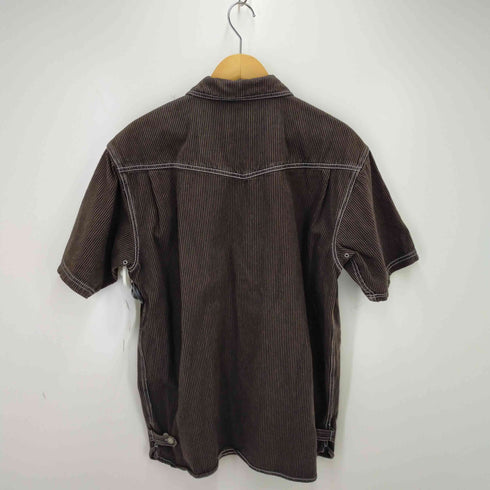 ステューシー Stussy ハーフジップストライプワークシャツ メンズ L