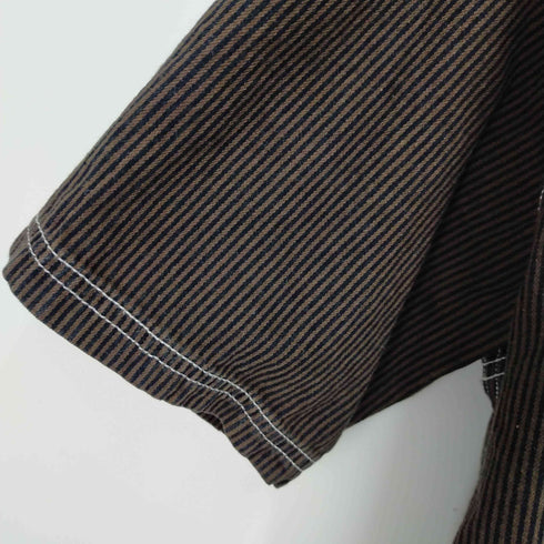 ステューシー Stussy ハーフジップストライプワークシャツ メンズ L