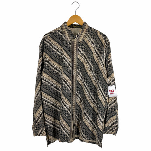 ArjunaWeda ロングスリーブバティックシャツ メンズ 3XL