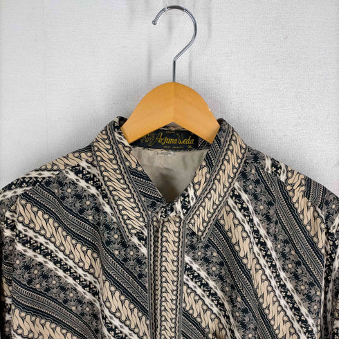 ArjunaWeda ロングスリーブバティックシャツ メンズ 3XL