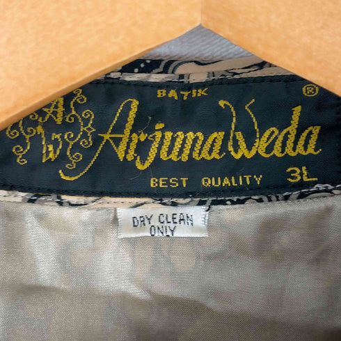 ArjunaWeda ロングスリーブバティックシャツ メンズ 3XL