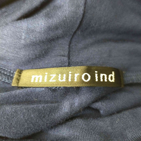 ミズイロインド mizuiro ind シャツカラーハイネックプルオーバー レディース