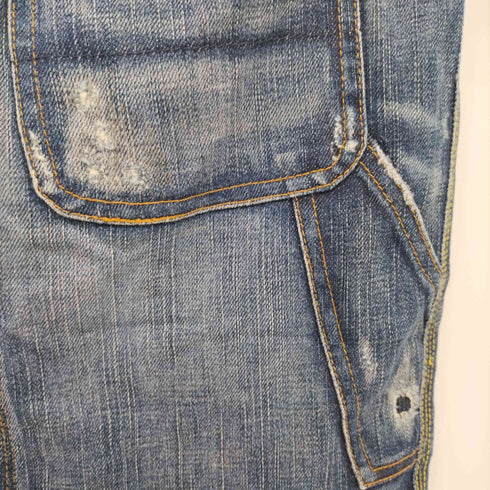 ラルフローレン RALPH LAUREN BLUE LABEL ダメージ加工 ボタンフライ デニム タイトスカート レディース 7