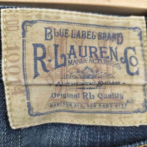 ラルフローレン RALPH LAUREN BLUE LABEL ダメージ加工 ボタンフライ デニム タイトスカート レディース 7