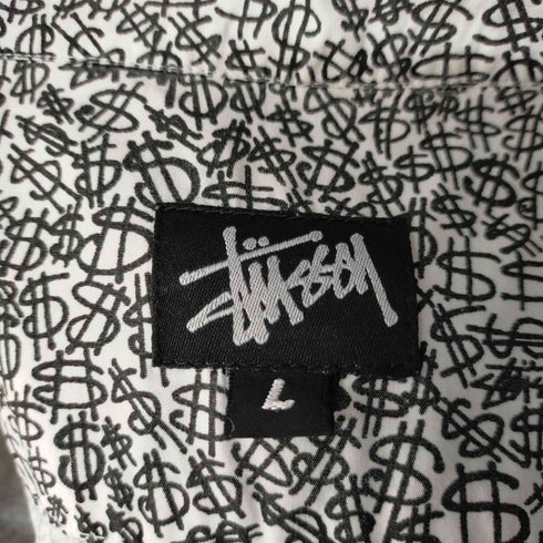 ステューシー Stussy 90s 紺タグ 総柄半袖シャツ メンズ L