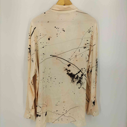 ザラ ZARA COLLECTION 総柄 ペインティング レーヨン シャツ メンズ import:L