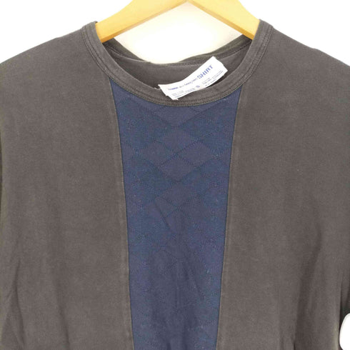 コムデギャルソンシャツ COMME des GARCONS SHIRT フランス製 異素材切替 クルーネックTシャツ メンズ JPN:S