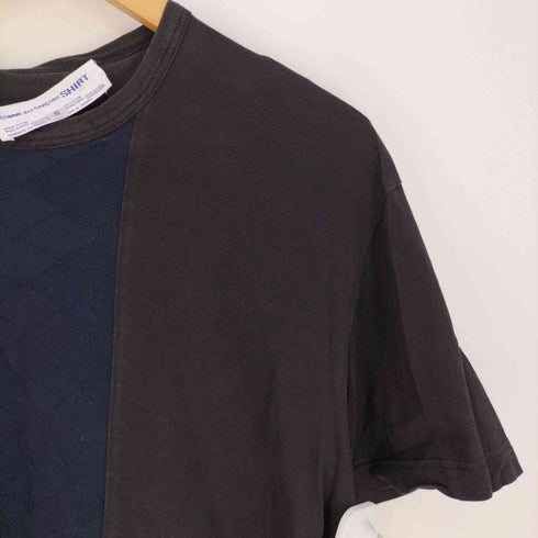 コムデギャルソンシャツ COMME des GARCONS SHIRT フランス製 異素材切替 クルーネックTシャツ メンズ JPN:S
