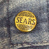 シアーズ Sears 70s ペインターデニムパンツ 白ステッチ SCOVILLジッパー メンズ 38×30