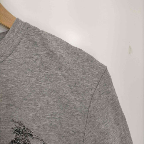 バーバリーブラックレーベル BURBERRY BLACK LABEL ストーン装飾 ロゴクルーネックTシャツ レディース 2