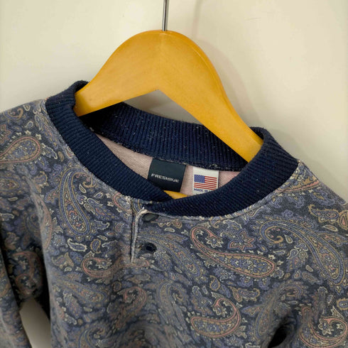 フレッシュジャイブ FRESHJIVE MADE IN USA ペイズリーヘンリーネックスウェット メンズ import:M