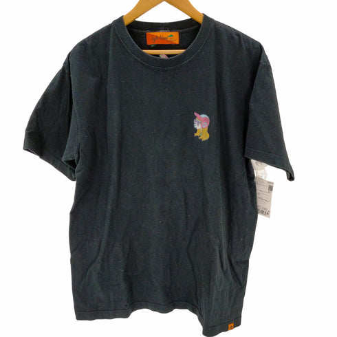 レフトアローン LEFT ALONE ワンポイント刺繍 クルーネックTシャツ メンズ