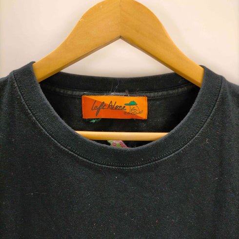 レフトアローン LEFT ALONE ワンポイント刺繍 クルーネックTシャツ メンズ