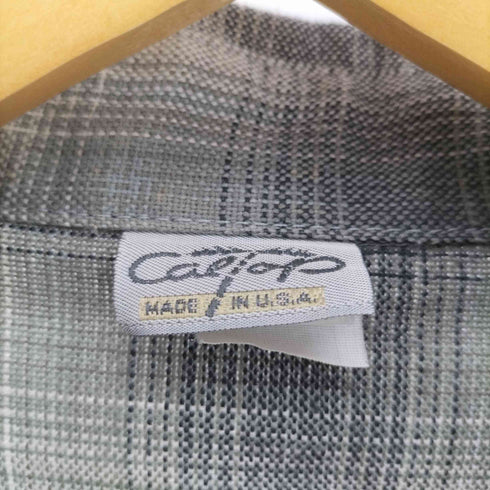 キャルトップ CALTOP 00S USA製 L/S PLAID SHIRT オンブレ チェック ネルシャツ メンズ import:L