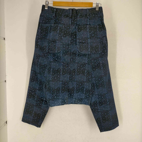 ブラックコムデギャルソン BLACK COMME des GARCONS AD2009 総柄 デニムサルエルパンツ メンズ JPN:XS