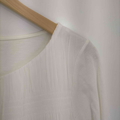 ユナイテッドアローズグリーンレーベルリラクシング UNITED ARROWS green label relaxing D ランダムプリーツ ロングスリーブカットソー レディース