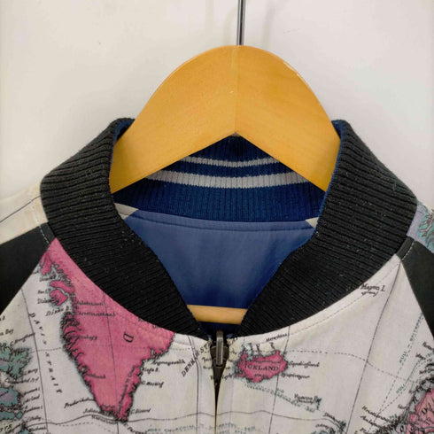 ラッドミュージシャン LAD MUSICIAN 17AW 世界地図柄リバーシブルサテンスカジャン(R/C SATIN REVERSIBLE BLOUSON メンズ JPN:44