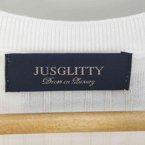 ジャスグリッティー JUSGLITTY カシュクールカーデ付きタイトニットワンピース レディース JPN:2