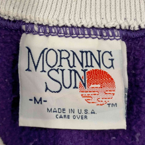 モーニング サン MORNING SUN USA製 襟付き ラグランスウェット たんぽぽ レディース import:M