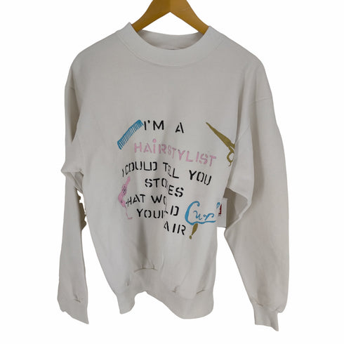 オニータ ONEITA 90S MADE IN USA ペイントデザインラグランスウェット メンズ JPN:XL