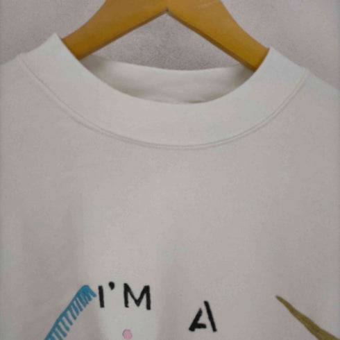 オニータ ONEITA 90S MADE IN USA ペイントデザインラグランスウェット メンズ JPN:XL