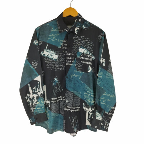 ポリ地総柄 L/S シャツ メンズ