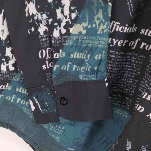 ポリ地総柄 L/S シャツ メンズ