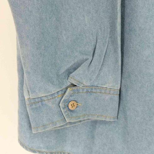 ラスボア RASVOA OVER SHIRT バッグ刺繍デザインデニム L/S シャツ メンズ 99