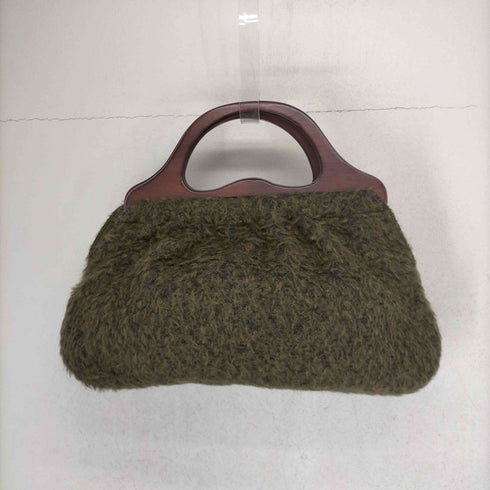 MIEL ウール地 ウッドハンドバッグ レディース