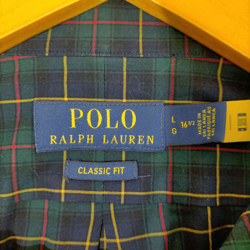 ポロラルフローレン POLO RALPH LAUREN CLASSIC FIT ポニー刺繍 BDチェックシャツ メンズ JPN:L