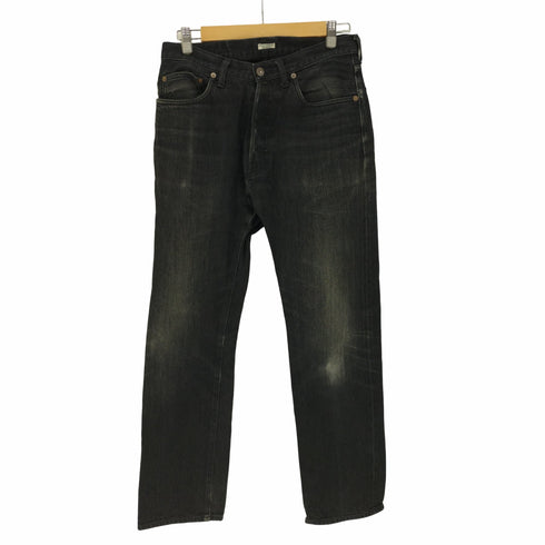 フィグベルメーカーズアンドコー PHIGVEL MAKERS & Co. CLASSIC BLACK JEANS クラシック ブラック ジーンズ ボタンフライ ブラック デニム パンツ メンズ SIZE 2 W32 L30