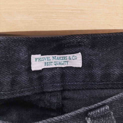 フィグベルメーカーズアンドコー PHIGVEL MAKERS & Co. CLASSIC BLACK JEANS クラシック ブラック ジーンズ ボタンフライ ブラック デニム パンツ メンズ SIZE 2 W32 L30