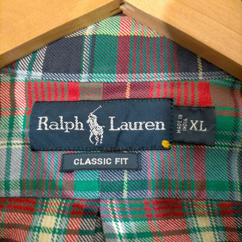 ラルフローレン RALPH LAUREN CLASSIC FIT ポニー刺繍 BDチェックシャツ メンズ JPN:XL