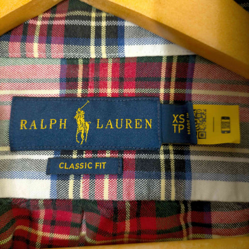 ラルフローレン RALPH LAUREN CLASSIC FIT ポニー刺繍 BDチェックシャツ メンズ JPN:XS