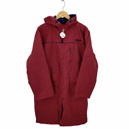 フィラ FILA 裏地フリース切替キルティング フーディベンチコート メンズ JPN:M