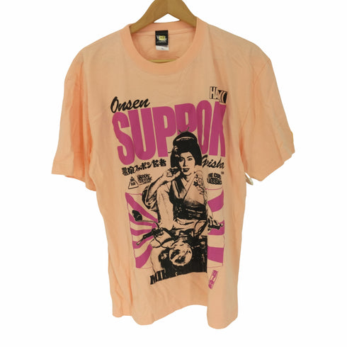 ハードコアチョコレート HARDCORE CHOCOLATE 喰いつきアプリコット プリント S/S Tシャツ メンズ JPN:XL