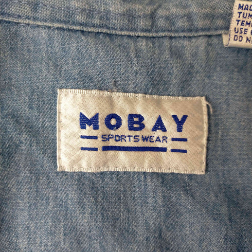 mobay sportswear ワッペン付きデニムシャツ メンズ XL