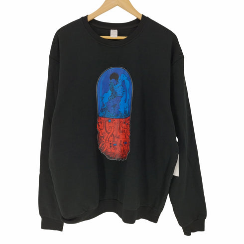 キャラクター プリント クルーネック スウェット メンズ import:XXL