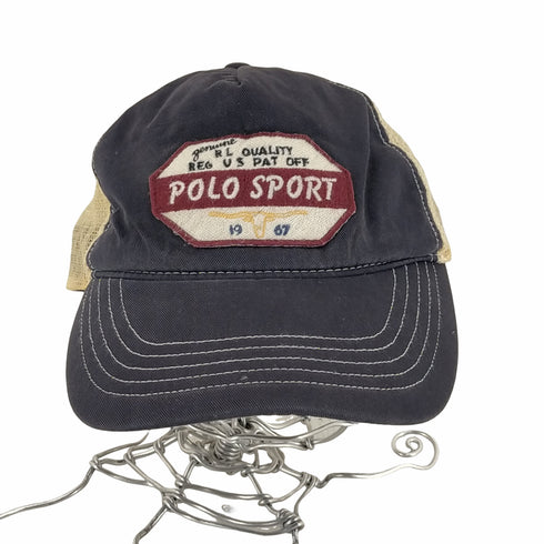 ポロスポーツラルフローレン POLO SPORT RALPH LAUREN 90s 6パネル 切替 チノ メッシュキャップ メンズ