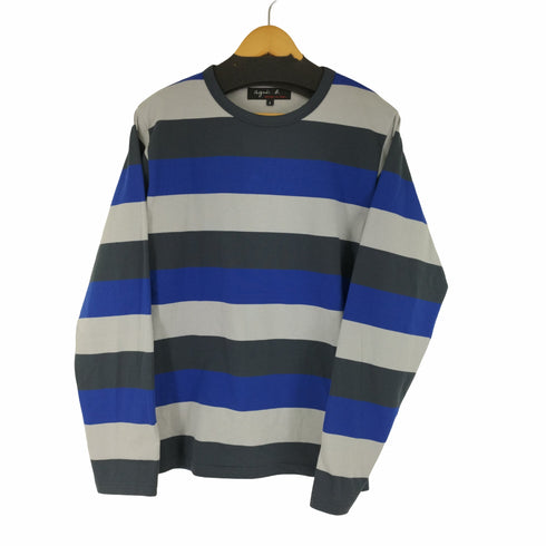 アニエスベー agnes b. クルーネックボーダー L/S Tシャツ メンズ JPN:2