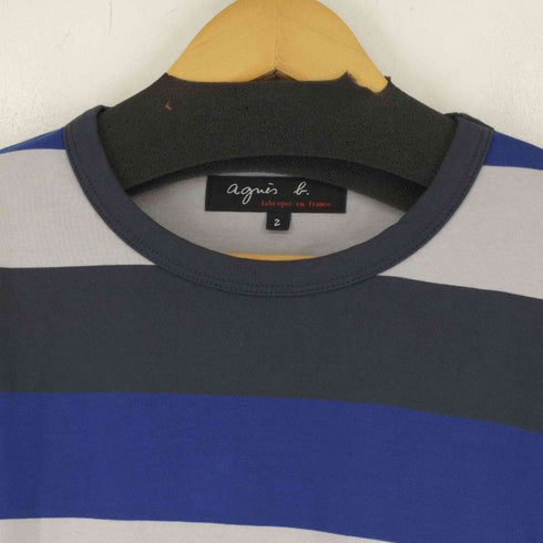 アニエスベー agnes b. クルーネックボーダー L/S Tシャツ メンズ JPN:2