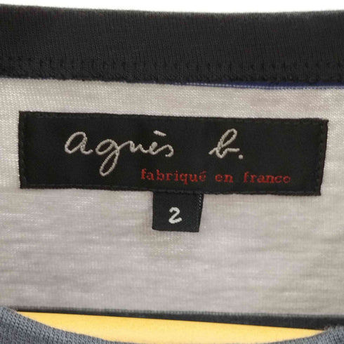 アニエスベー agnes b. クルーネックボーダー L/S Tシャツ メンズ JPN:2