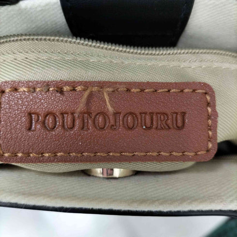 POUTOJOURU スクエアミニトートバッグ 2WAYショルダー レディース