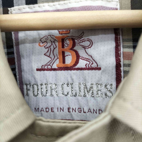 バラクーダ BARRACUDA 70-80S 英国製 FOUR CLIMES 裏地 チェック 比翼 ステンカラー コート メンズ 40