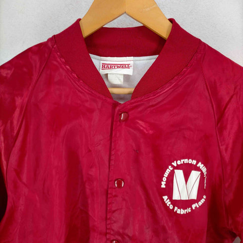 ハートウェル HARTWELL 80-90s USA製 裏起毛 企業ロゴ ナイロンスタジャン メンズ