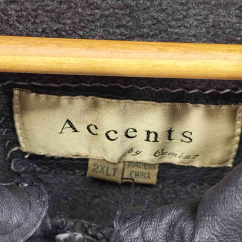ACCENTS ライナー付き フェイクレザーロングコート メンズ 2XL