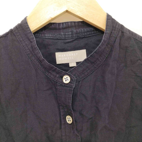 マーガレットハウエル MARGARET HOWELL コットンリネン バンドカラーシャツ レディース JPN:1