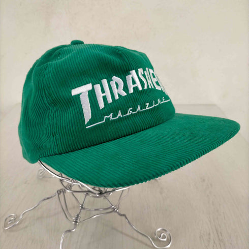 スラッシャー THRASHER ロゴ刺繍 コーデュロイ 6パネルキャップ メンズ