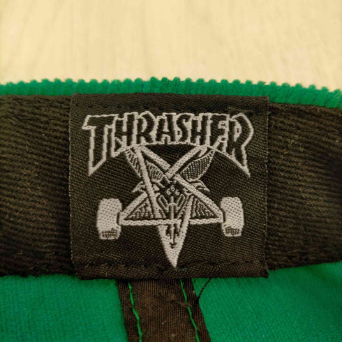 スラッシャー THRASHER ロゴ刺繍 コーデュロイ 6パネルキャップ メンズ